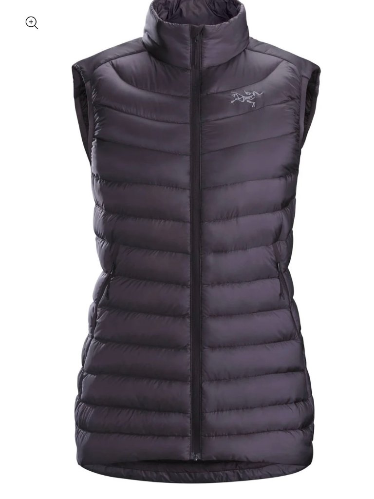Arc’teryx Cerium Lt Vest - Women Size L Navy Blue Goose Down Puffer $360